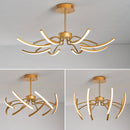 Axyaa Modern LED Ceiling Lights in Black/Gold Finish for Living Room, Bedroom, Dining Room