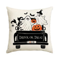 Halloween Ghost Pillowcase by Axyaa - Sofa Decor Throw Pillow Cover
