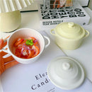 Axyaa Ceramic Double Ear Bowl Set - 6.5oz Mini Yogurt & Shufulei Small Bowl