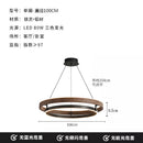 Axyaa Minimalist Wood Chandelier Upper Lower Luminous Retro New Chinese Dining Room Lamp