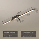 Axyaa Modern Black LED Chandeliers with Acrylic Strip for Indoor Living Dining Room Lighting
