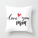Axyaa Mother's Day Linen/Cotton Throw Pillow Cover - Home Decor Pillowcase