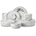 Axyaa 18/36-Piece Ceramic Dinnerware Set for 6/12, Plates, Bowls, Tableware