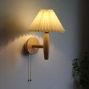 Axyaa LED Fabric Wall Lamp, European Style for Bedroom Living Room Lighting