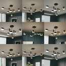 Axyaa Sputnik Chandelier Pendant Light 8-Light Three-Color Dimming Luxury Nordic Modern Lighting