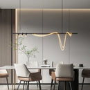 Axyaa Curved Line LED Chandelier for Nordic Minimalist Art Restaurant Bar