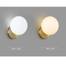 Axyaa Nordic Glass Ball Study Porch Wall Lamp - Simple Creative Bedside Decoration