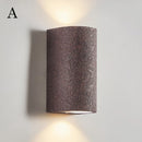 Axyaa Cement Wall Lamp: Japanese Retro LED Up Down Light for Home Decor