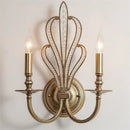 Axyaa Metal Crystal Wall Lamp: Vintage Iron Candle Sconce for Home Lighting