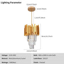 Axyaa Crystal Chandelier: Modern LED Light for Living Room and Bedroom
