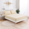 Axyaa Soft Fitted Sheet Set, Solid Color, Single Double Bed Sheet & Pillowcases