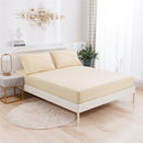 Axyaa Soft Fitted Sheet Set, Solid Color, Single Double Bed Sheet & Pillowcases