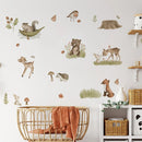Nordic Animals Forest Cartoon Wall Stickers by Axyaa for Kids' Room Decor