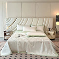 Axyaa Embroidered Silk Summer Quilt 4-Piece Bedding Set