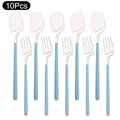 Axyaa Silver Cutlery Set - 10Pcs Matte Stainless Steel Tableware Dinnerware Fork Spoon Set