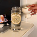Axyaa Portable Transparent Plastic Bottle with Lid for Cold Drinks & Coffee