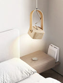 Axyaa Modern Travertine Pendant Light GX53 LED Natural Yellow Stone for Indoor Lighting
