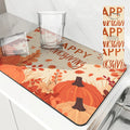 Thanksgiving Drying Mat by Axyaa: Absorbent Placemat for Table Cup Drying - Anti-Slip Décor Accessory