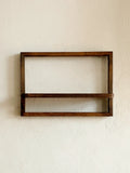 Axyaa Black Wooden Square Plant Flower Pot Shelf for Boho Home Decor