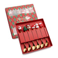 Axyaa Christmas Spoon & Fork Set in Gift Box