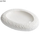 Axya Double Layer Insulation Ceramic Dinner Plate - Irregular Rock Texture Specialty Tableware