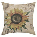 Axyaa Sunflower & Butterfly Vintage Cushion Covers for Sofas, Bedrooms, Cars & Pillows