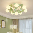 Axyaa Matcha Green Molecule LED Chandelier for Home Decor & Lighting