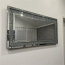 Axyaa Crystal Edge Venetian Wall Mirror for Living Room - 120x60x2.5cm