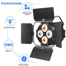 Axyaa 120W COB LED Par Lights with Barndoors for Stage, DJ Party, Theater