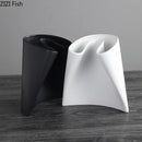 Axyaa Irregular Ceramic Vase Floral Pots Desk Decor Ornaments Room Aesthetic Flowers