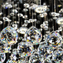 Axyaa Modern Crystal Chandelier LED Lamp for Hotel Villa Hall