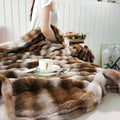 Axyaa Gradient Bubble Fleece Throw: Soft Plush Nap Blanket for Bedroom Sofa & Travel