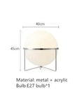 Axyaa Nordic LED Metal Art Desk Lamp with Chrome Finish and Acrylic Ball Lights