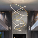 Axyaa Modern LED Pendant Chandeliers for Staircase and Living Room Lighting