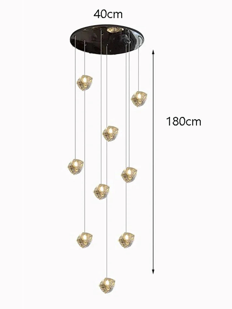 Axyaa Chandelier Set: Hall, Staircase, Indoor Lighting, Ceiling Lights