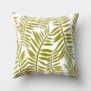 Golden Leaf Tropical Pillow Cover for Home Decor by Axyaa