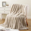 Axyaa Faux Rabbit Fur Throw Blanket