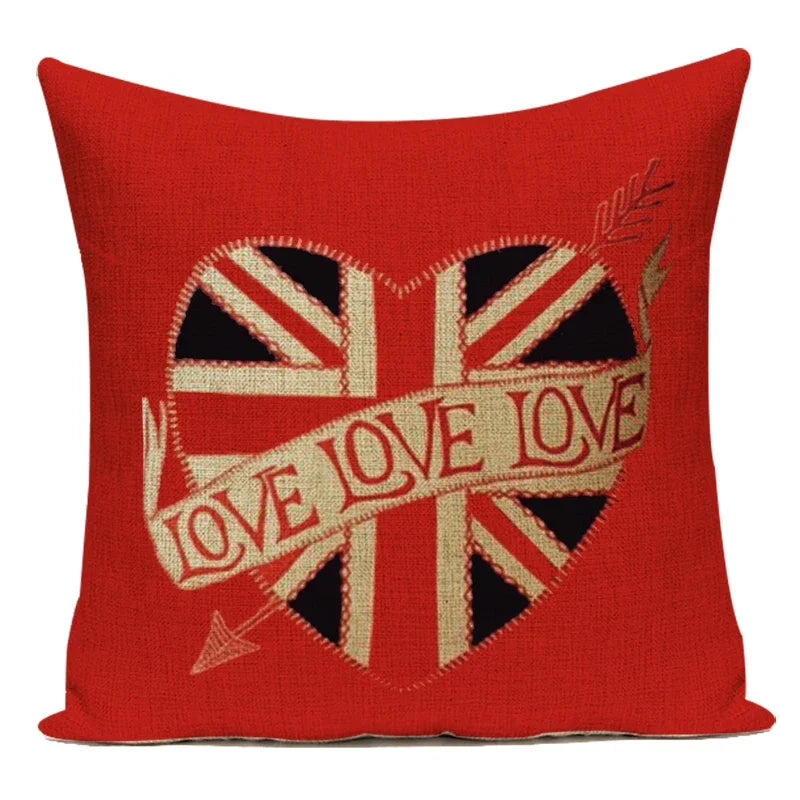 Axyaa British Flag Soldiers Pillow Cover - London England Theme