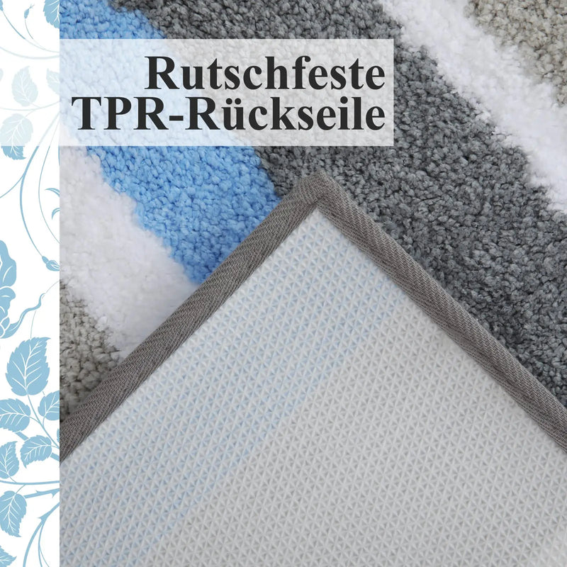 Axyaa Plush Chenille Bath Mat: Soft, Non-Slip, Absorbent & Machine Washable