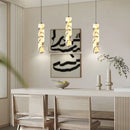 Nordic Marble Stone Metal LED Pendant Light Modern Home Chandelier by Axyaa