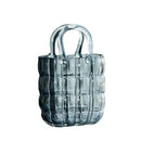 Axyaa Clear Glass Vase Handbag for Floral Arrangements & Home Decor