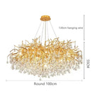 Axyaa Crystal LED Ceiling Chandelier for Luxury Living Room, Bedroom, and Restaurant