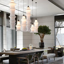 Axyaa White Wabi Sabi LED Pendant Lights - Nordic Minimalist Bedroom Chandelier