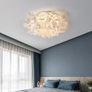 Axyaa White Flower LED Ceiling Light with Remote Control Dimming
