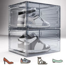 Axyaa Clear Shoe Box Storage Organizer Stackable Dustproof Plastic