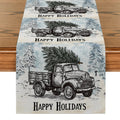 Christmas Tree Snowflakes Table Runner by Axyaa: Farmhouse Wedding Party Decoration