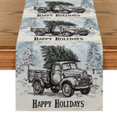 Christmas Tree Snowflakes Table Runner by Axyaa: Farmhouse Wedding Party Decoration