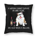 Axyaa Alaskan Malamute Wine Red Dog Pillowcase - Luxury Home Decor