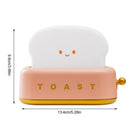 Axyaa Toast Lamp: Rechargeable LED Night Light for Bedroom Decoration and Mood Lighting