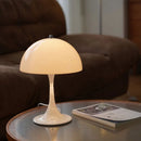 Axyaa Modern Mushroom LED Table Lamp - White Metal Minimalist Decor